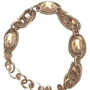 Premier Designs Gold and Cream Filigree Bracelet